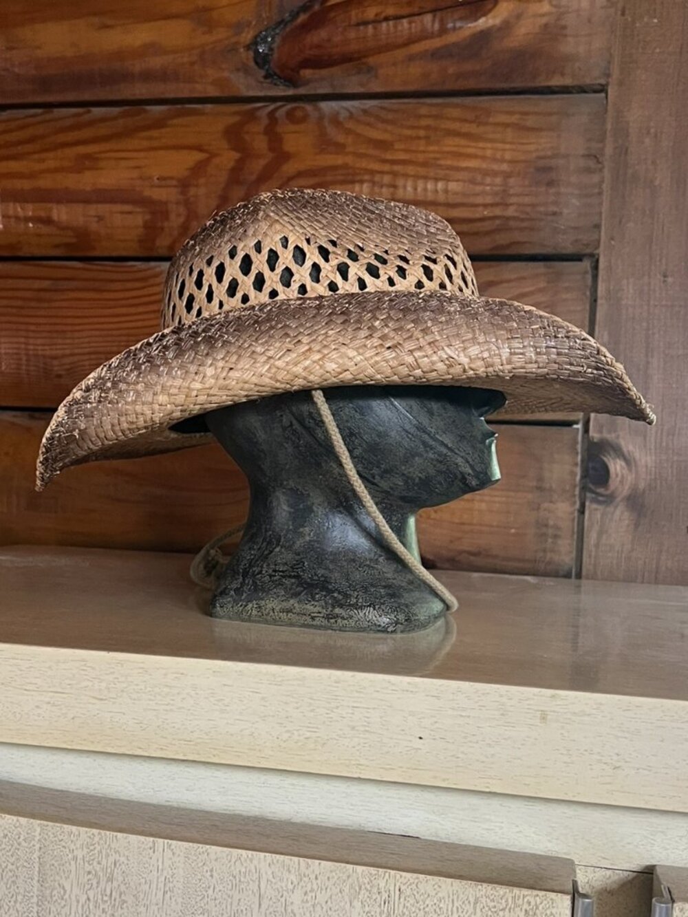 Peter Grimm 100% Natural Fiber Cowgirl Hat with Neck Drawstring